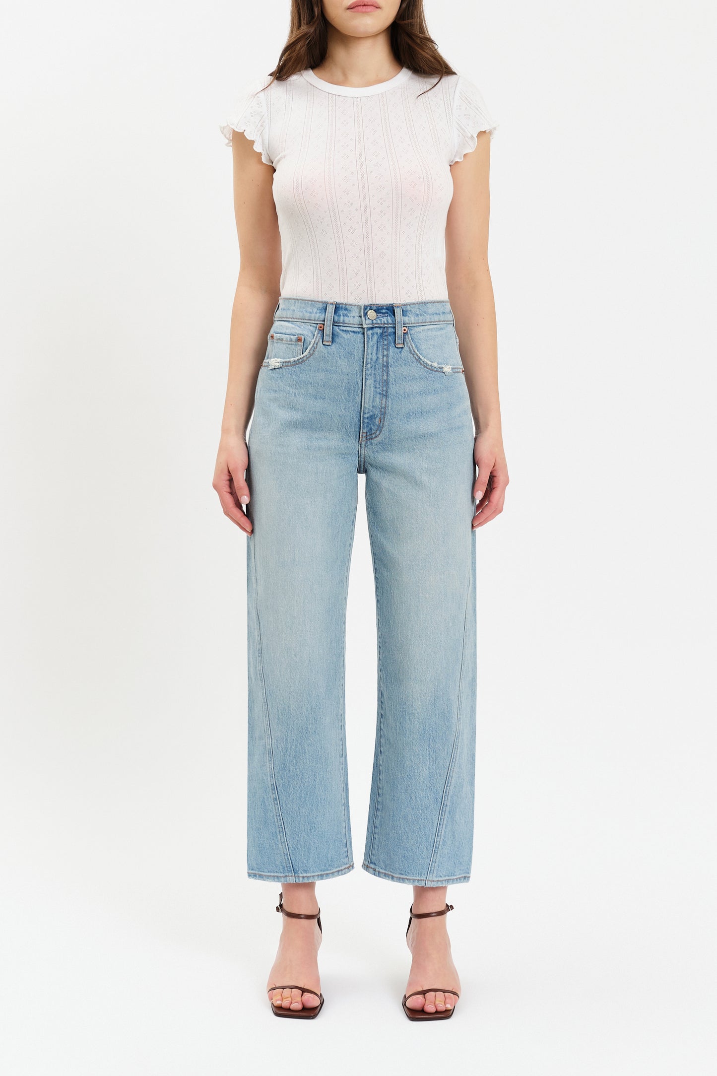 Westward High Rise Seamed Barrel in Pulse