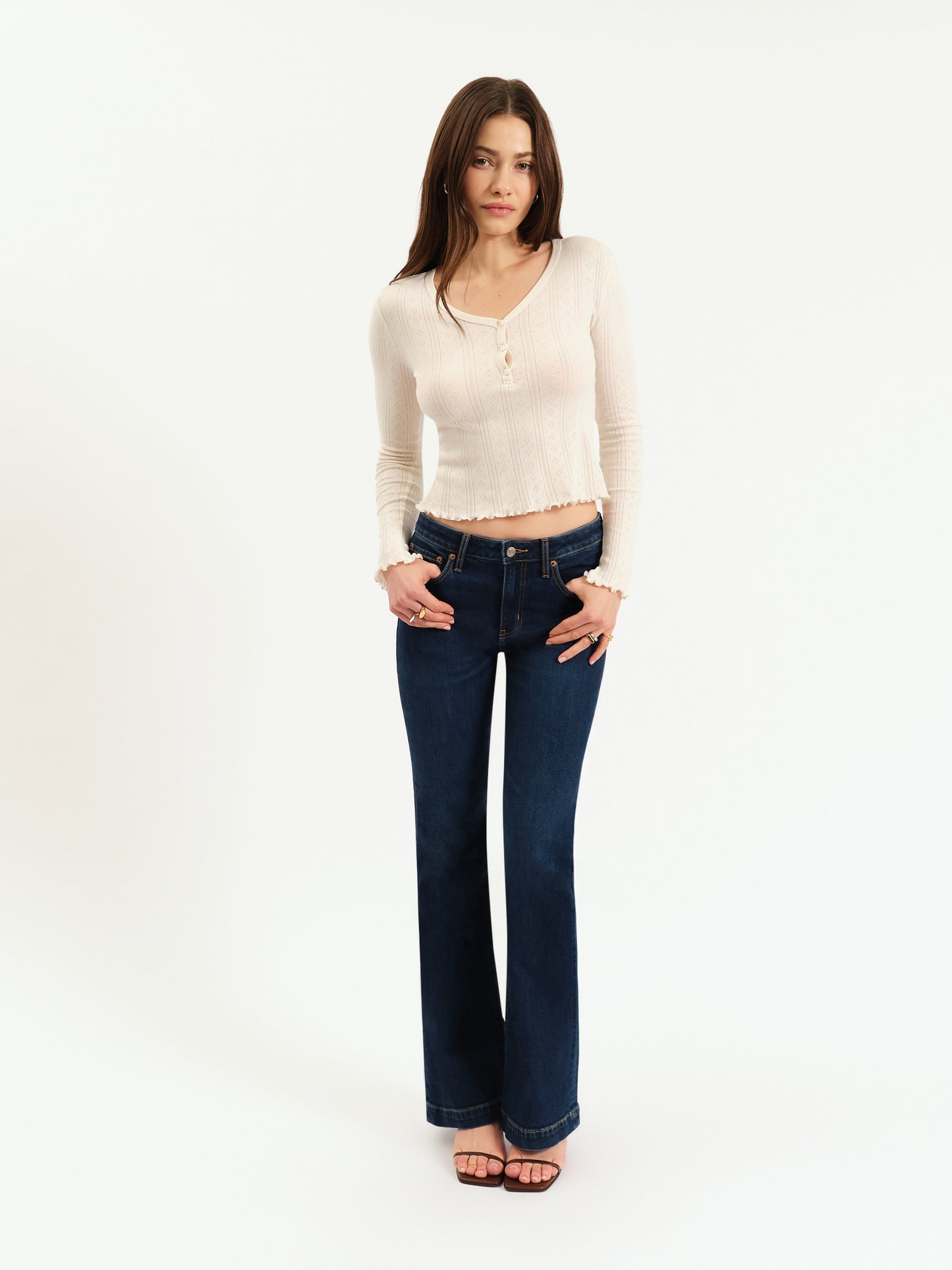 The Heartbreaker Mid Rise Flare in Hit Maker