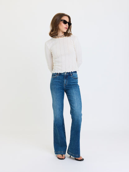 The Heartbreaker Mid Rise Flare in Dusk