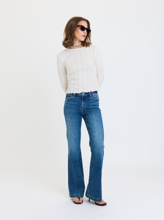 The Heartbreaker Mid Rise Flare in Dusk