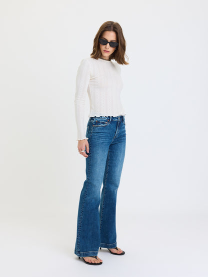 The Heartbreaker Mid Rise Flare in Dusk