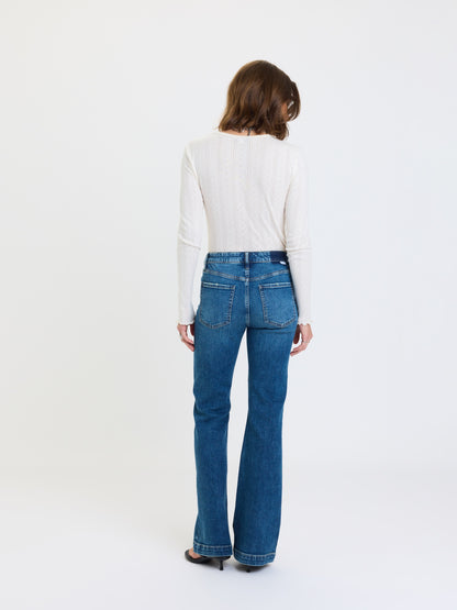 The Heartbreaker Mid Rise Flare in Dusk