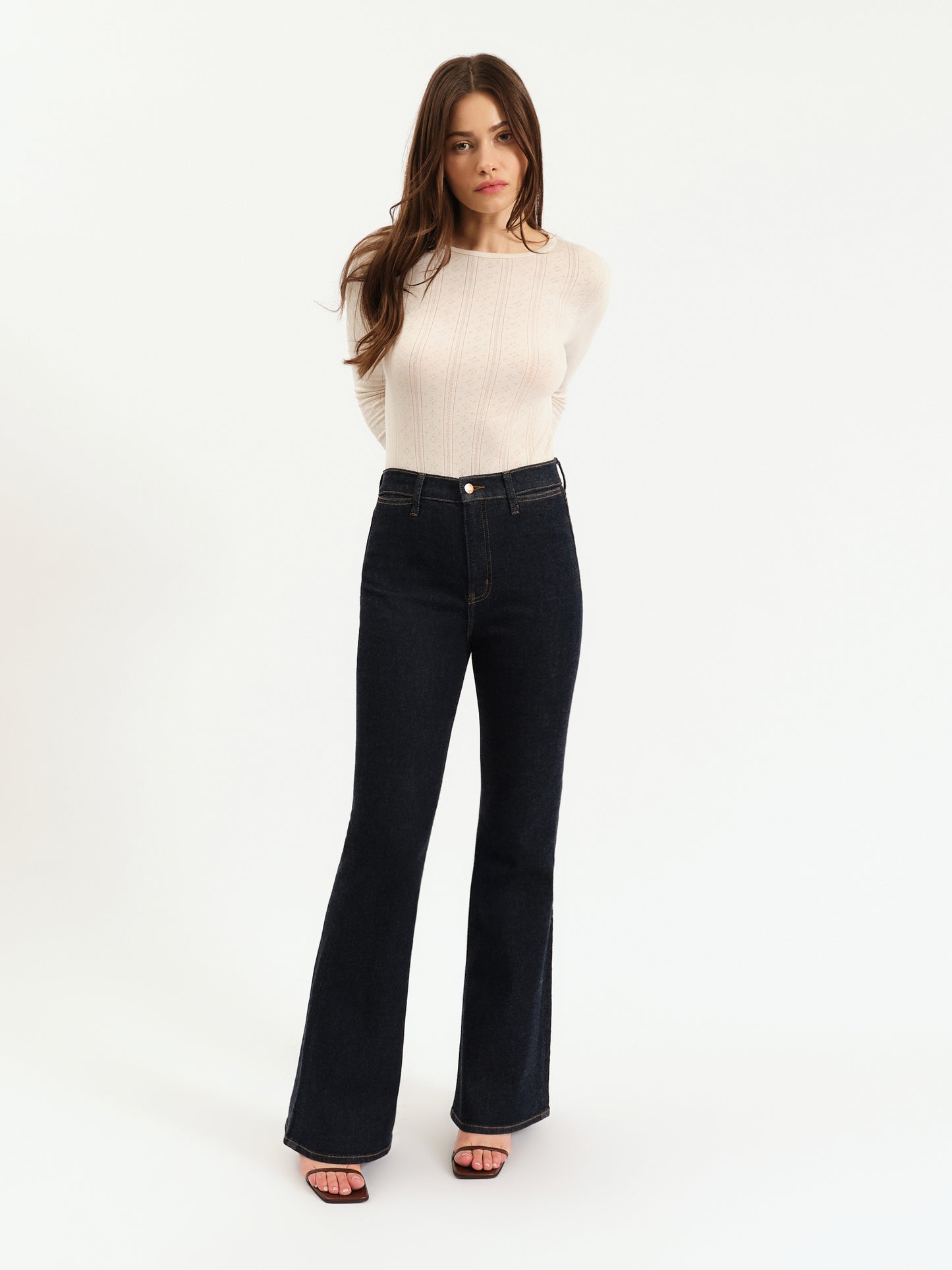 Sunset Flare High Rise Leg in Rinse