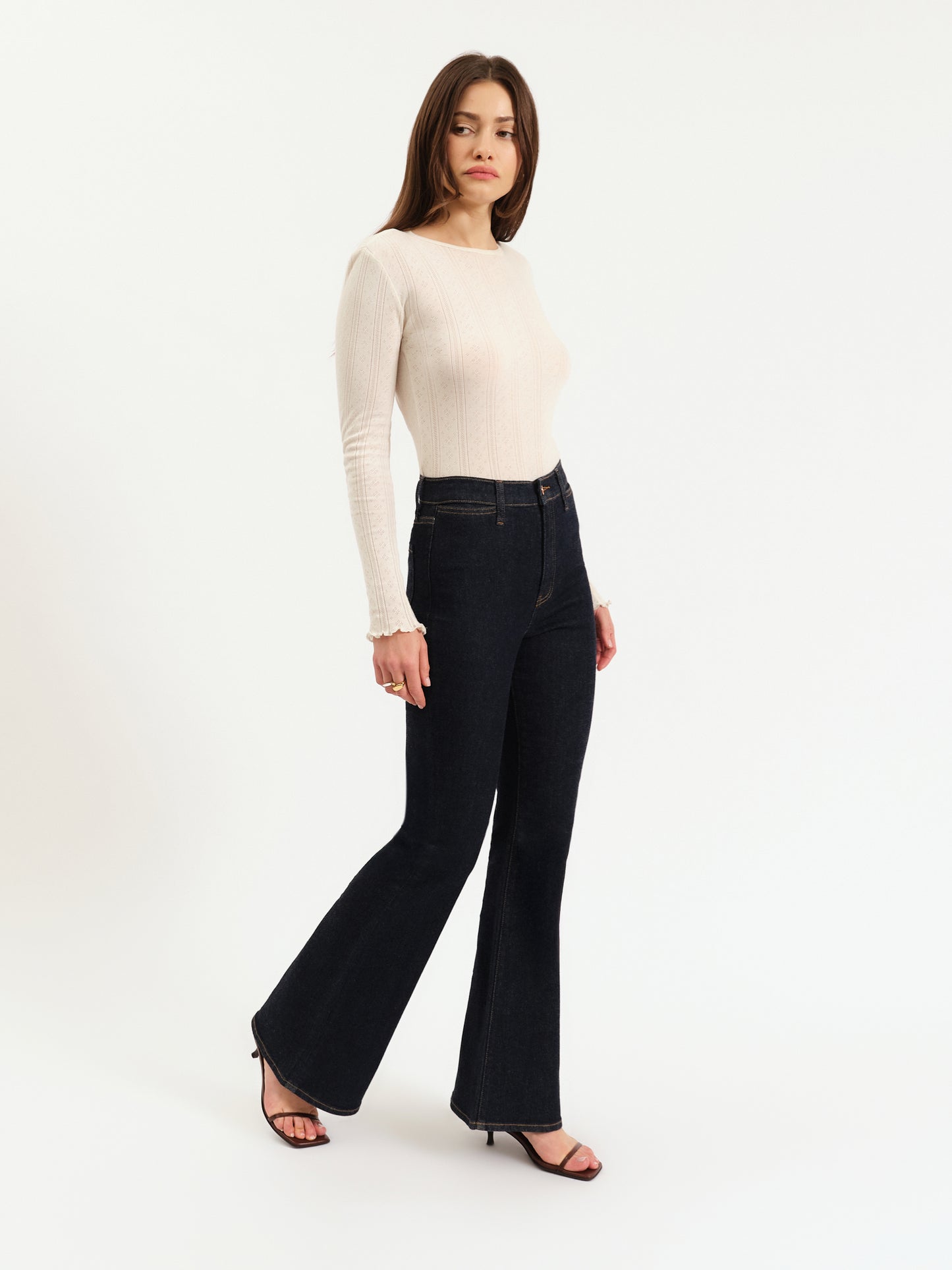 Sunset Flare High Rise Leg in Rinse