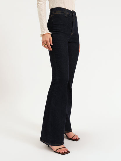 Sunset Flare High Rise Leg in Rinse