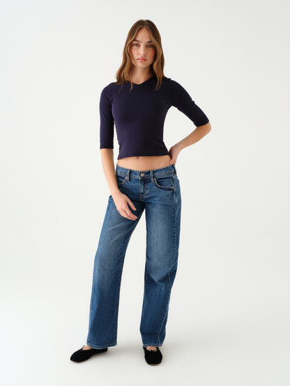 Replay Low Rise V-Waist Soft Barrel in Almost Home