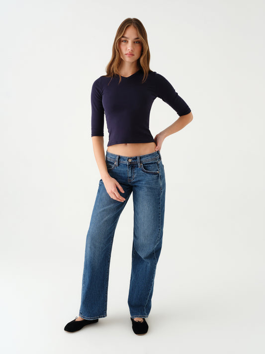 Replay Low Rise V-Waist Soft Barrel in Almost Home