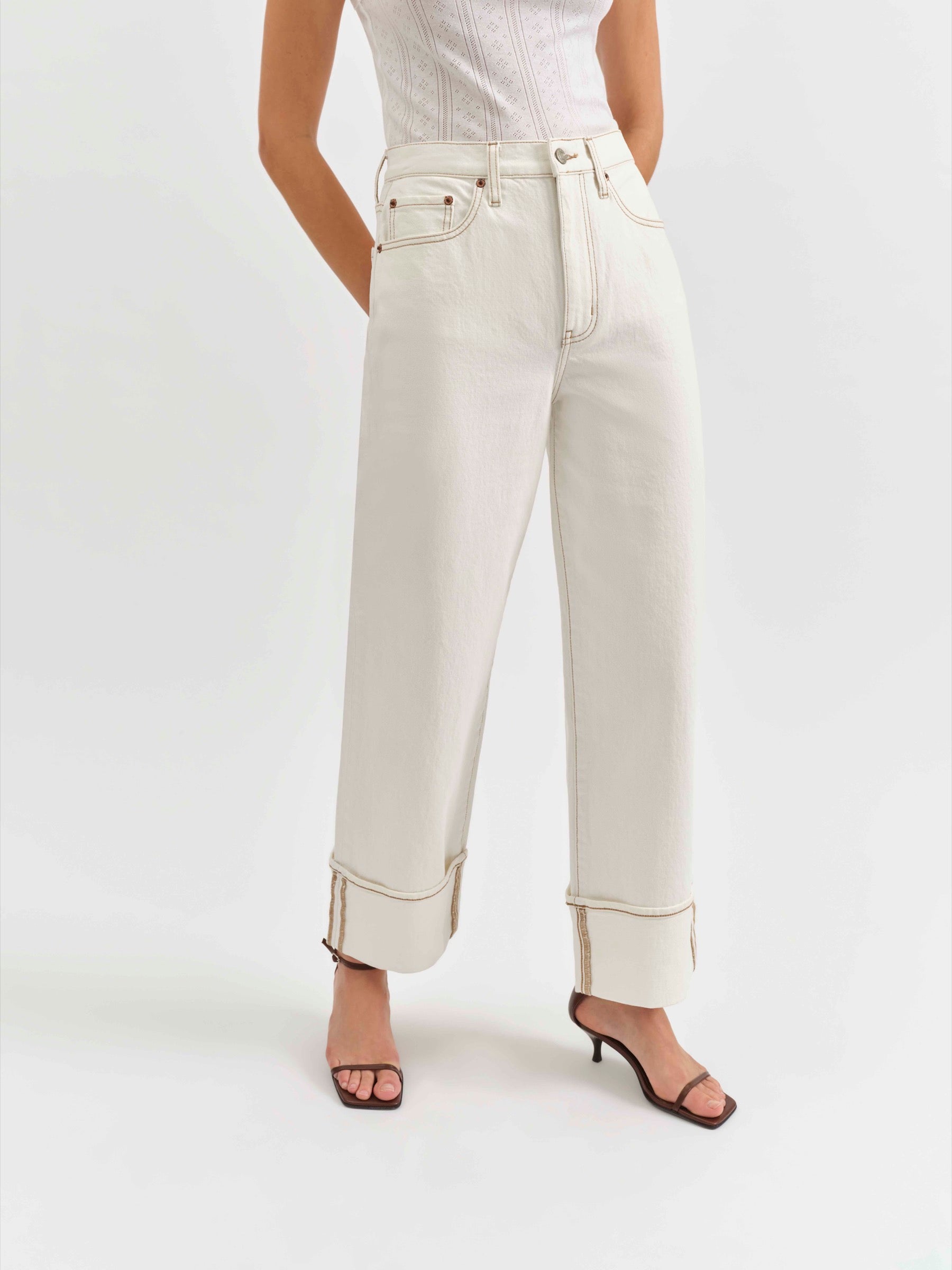 CREWCUTS WHITE DENIM JEANS