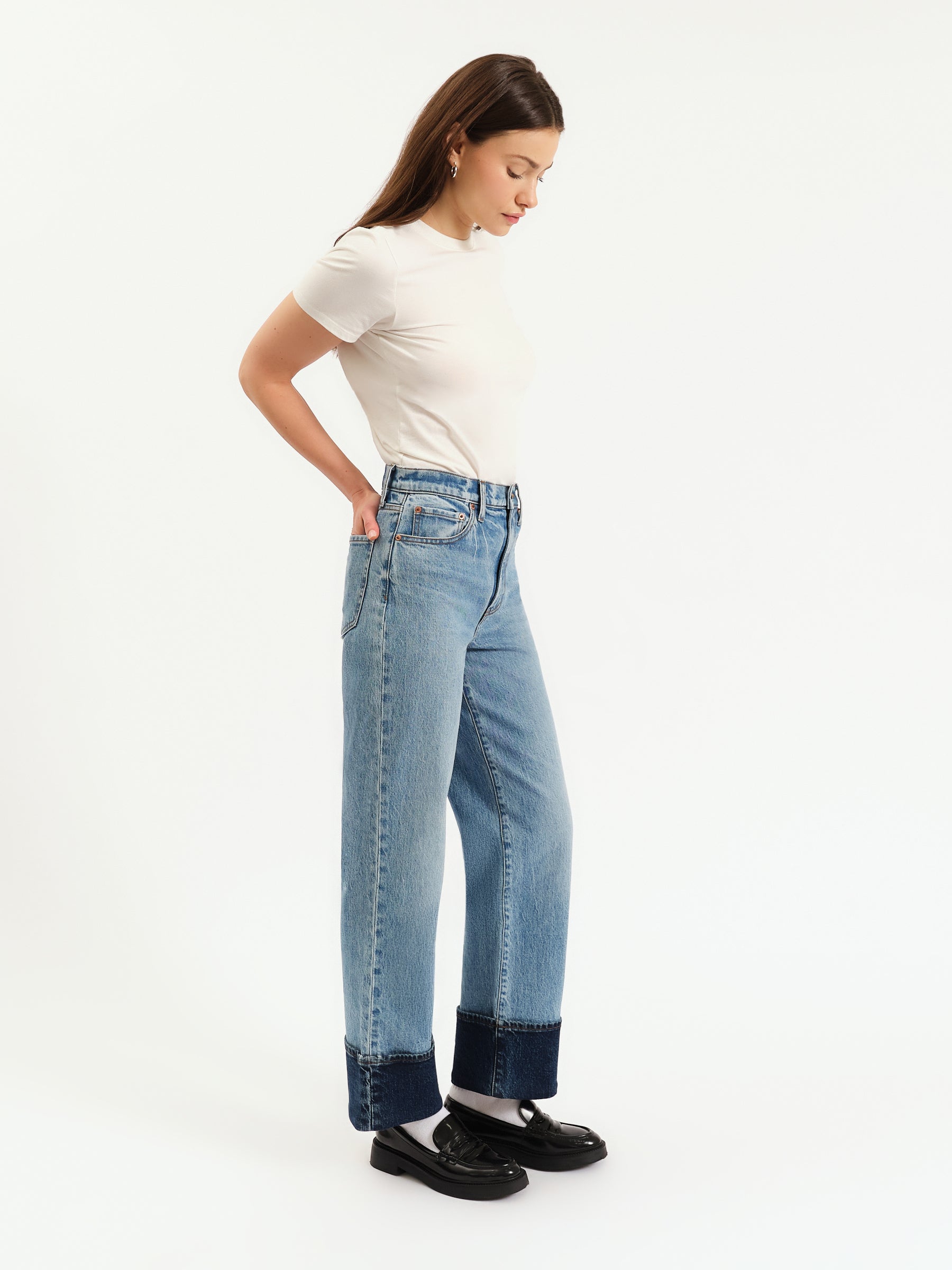 Eastside High Rise Loose in Plunge – Daze Denim