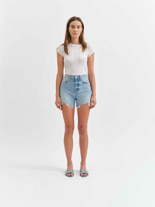 Bottom Line High Rise Short in Blooming Vintage