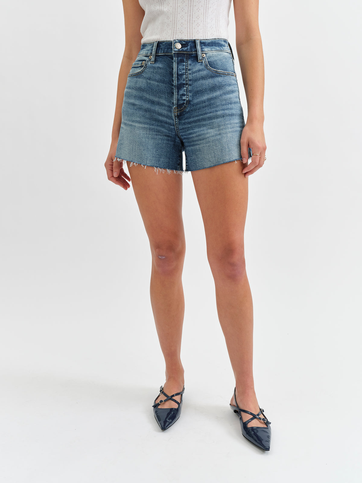 Bottom Line High Rise Short in Perfection – Daze Denim