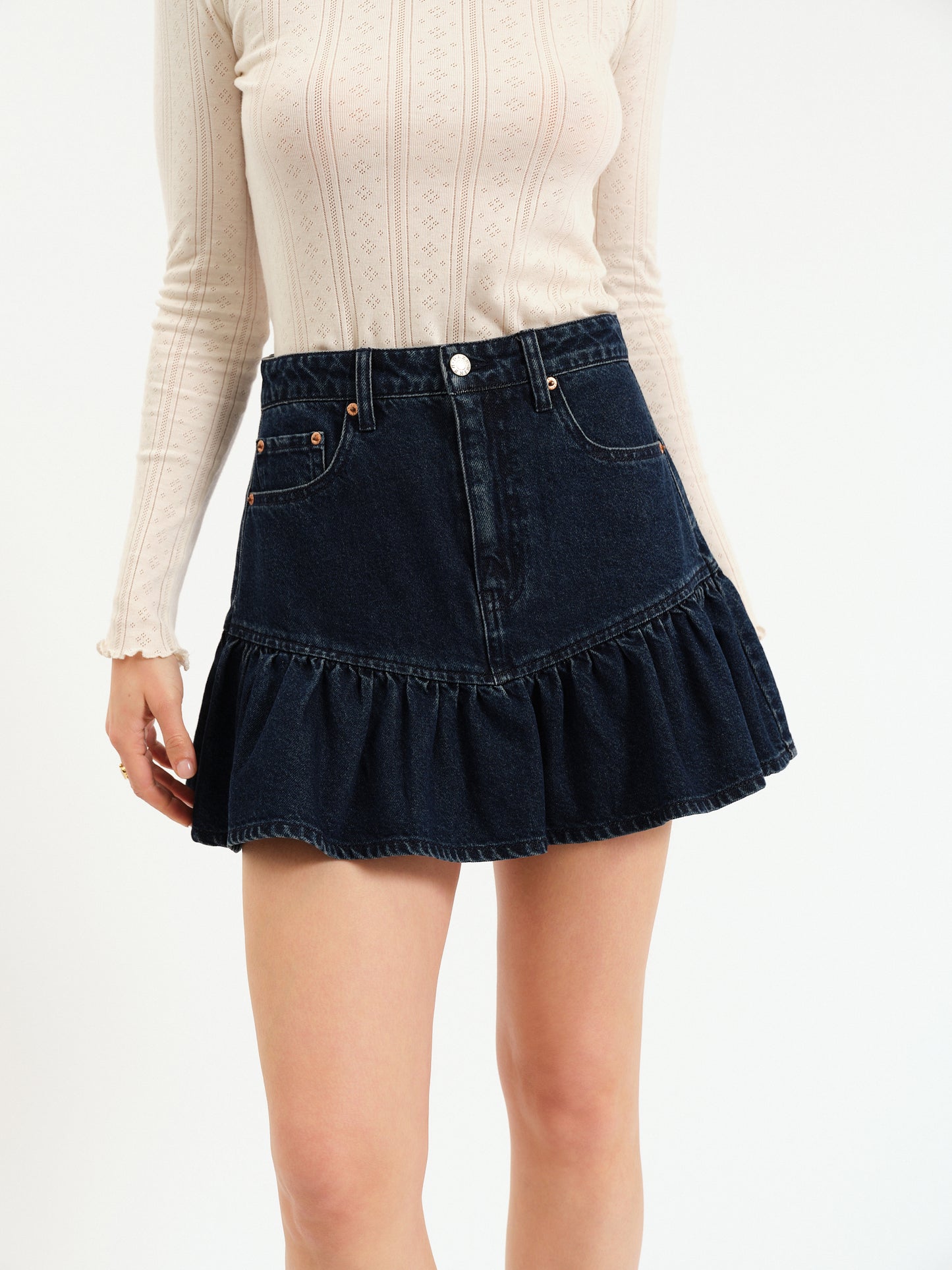 Smooch Skirt in Moonlight Rinse