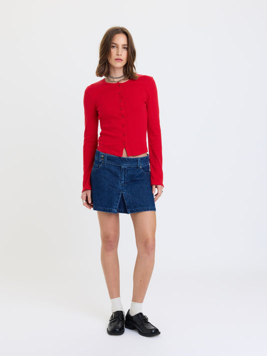 High Tide Pleated Skirt in Rush