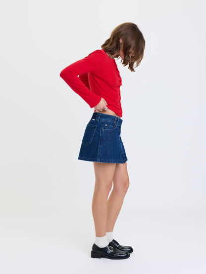High Tide Pleated Skirt in Rush