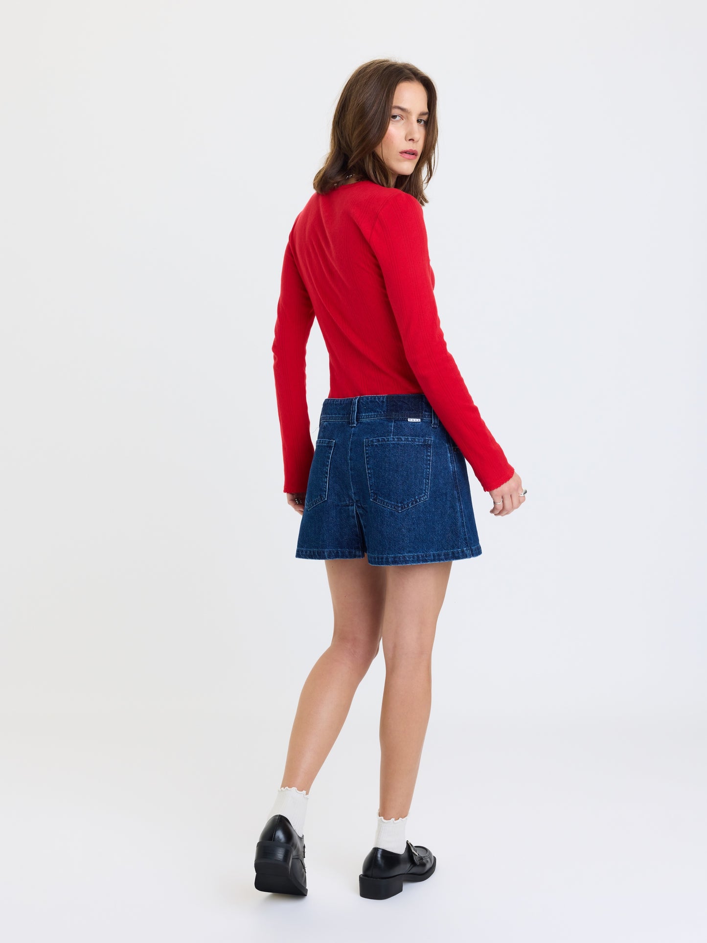 High Tide Pleated Skirt in Rush