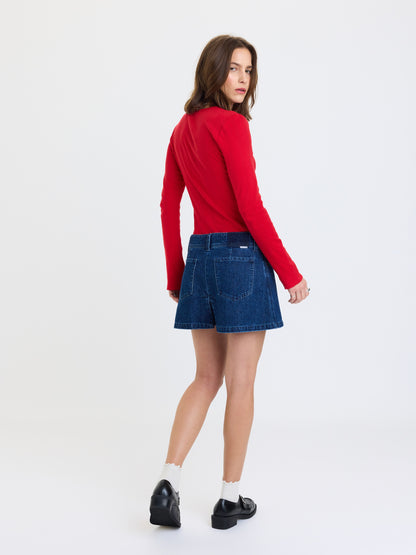 High Tide Pleated Skirt in Rush