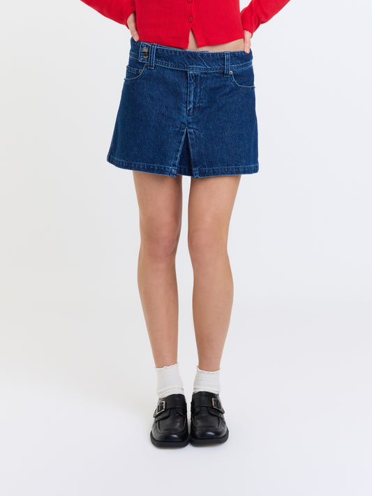 High Tide Pleated Skirt in Rush