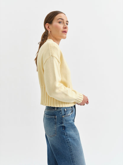 Eden Cardigan Cropped in Zest