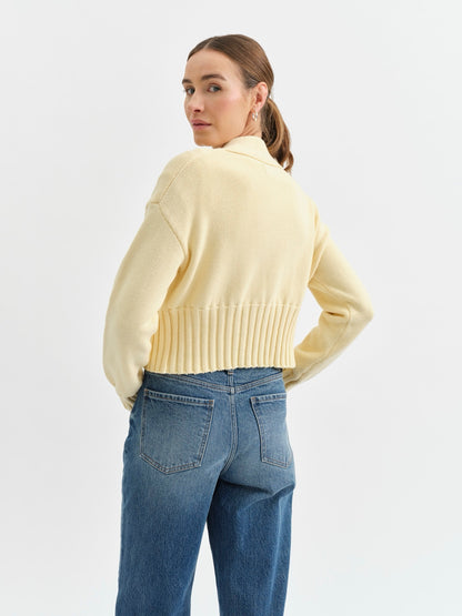 Eden Cardigan Cropped in Zest