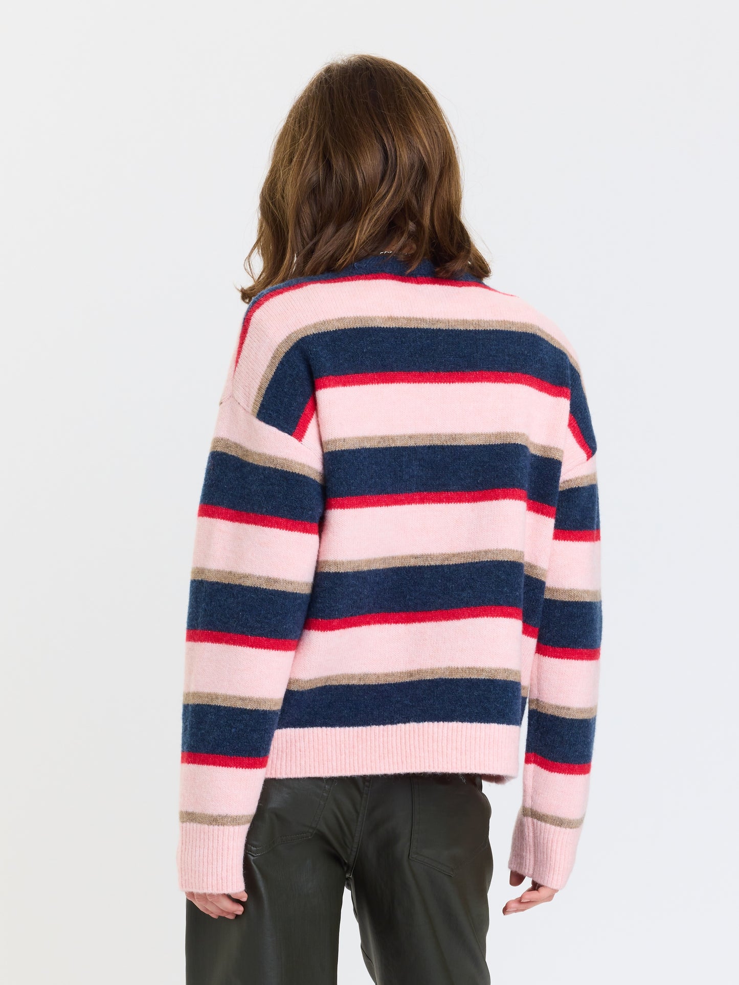 Carlyle Everyday Crewneck in Coral Stripe