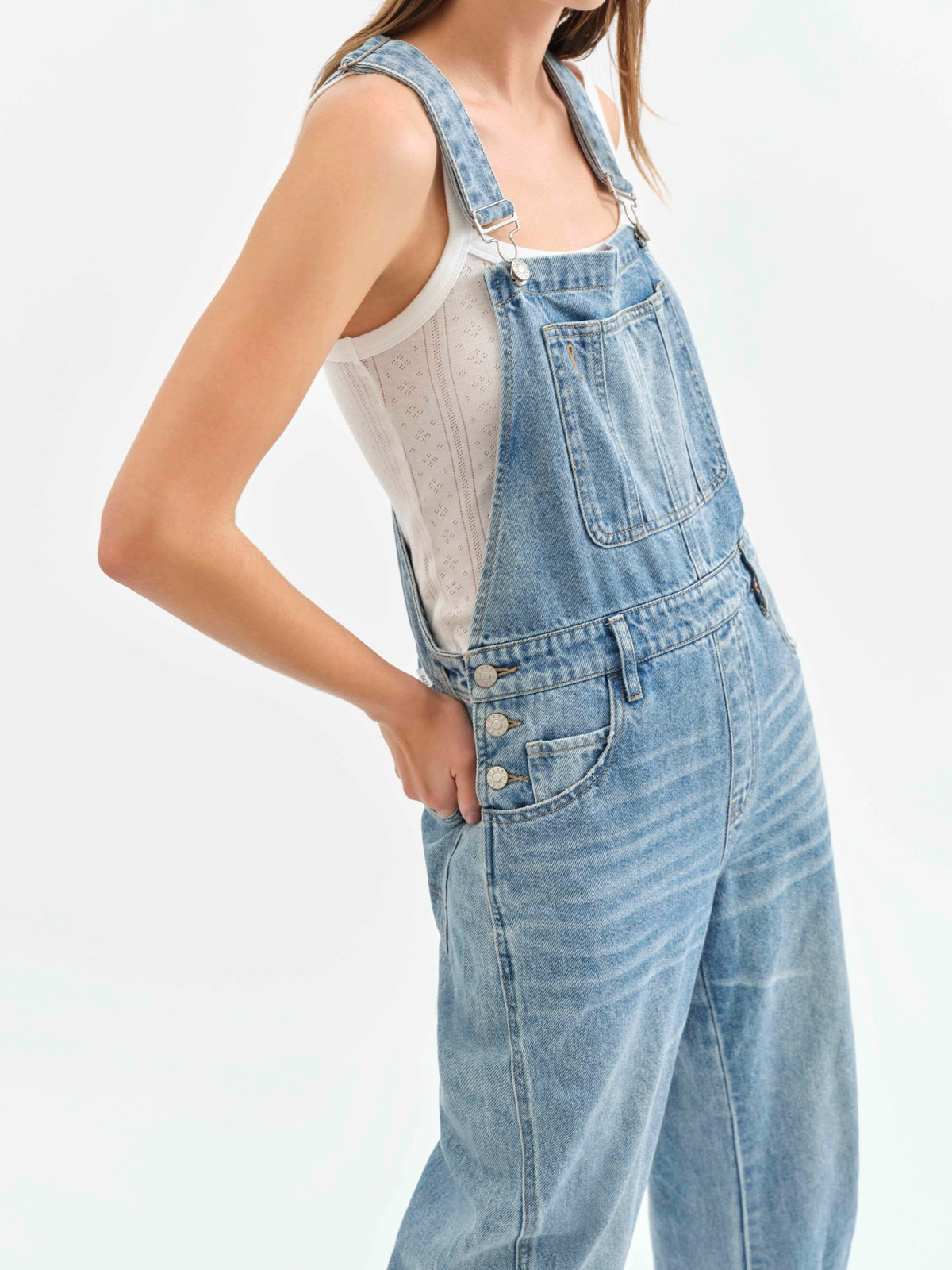 Canyon Barrel Leg Overalls in Plot Twist