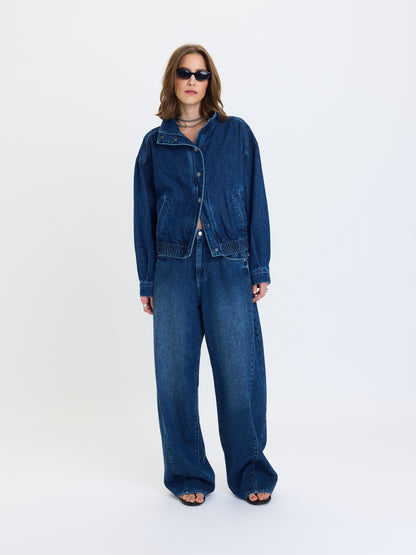 Phantom Funnel Neck Jacket in Rush