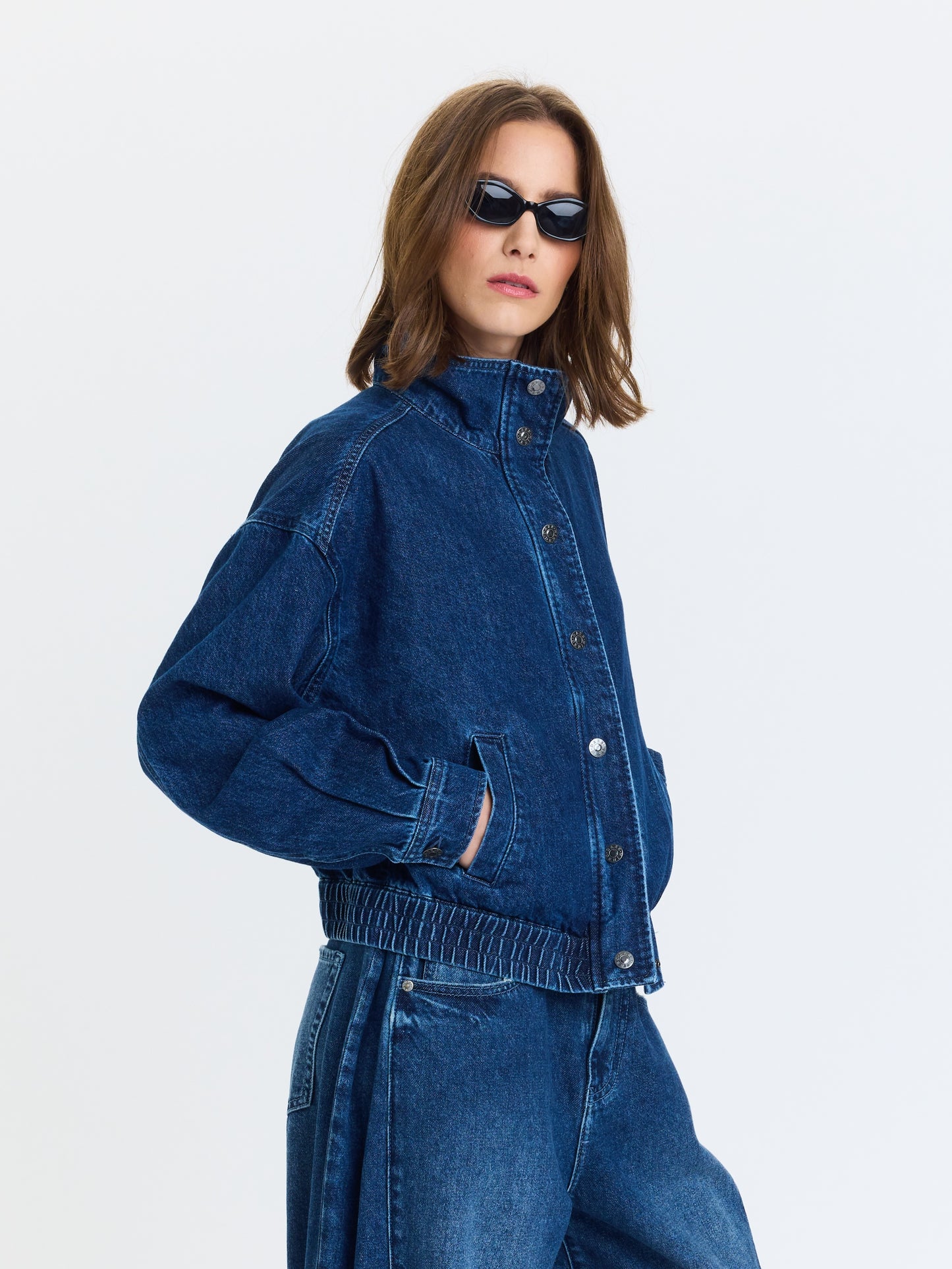 Phantom Funnel Neck Jacket in Rush