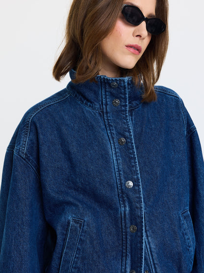Phantom Funnel Neck Jacket in Rush