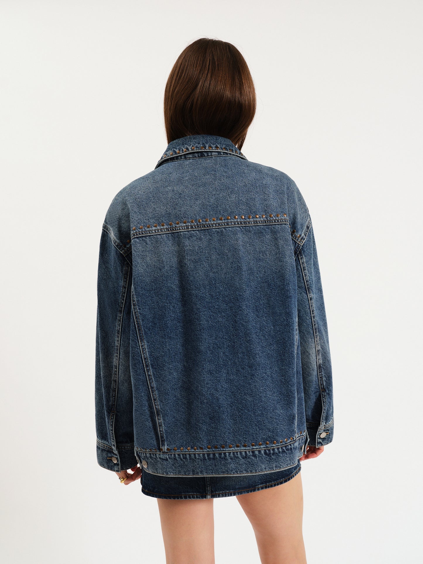 Beau Boyfriend Jacket in Vintage Blue