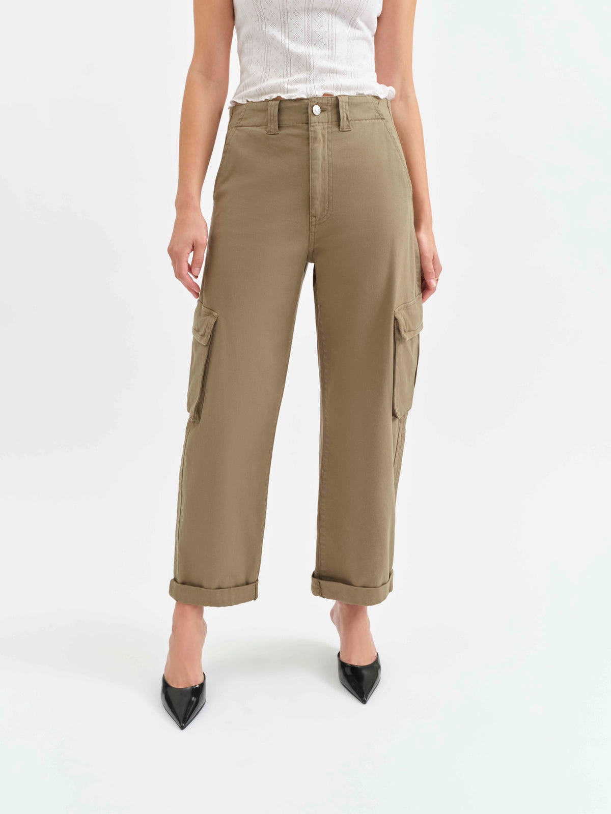 The Squad Curved Leg Cargo Pant in Thicket