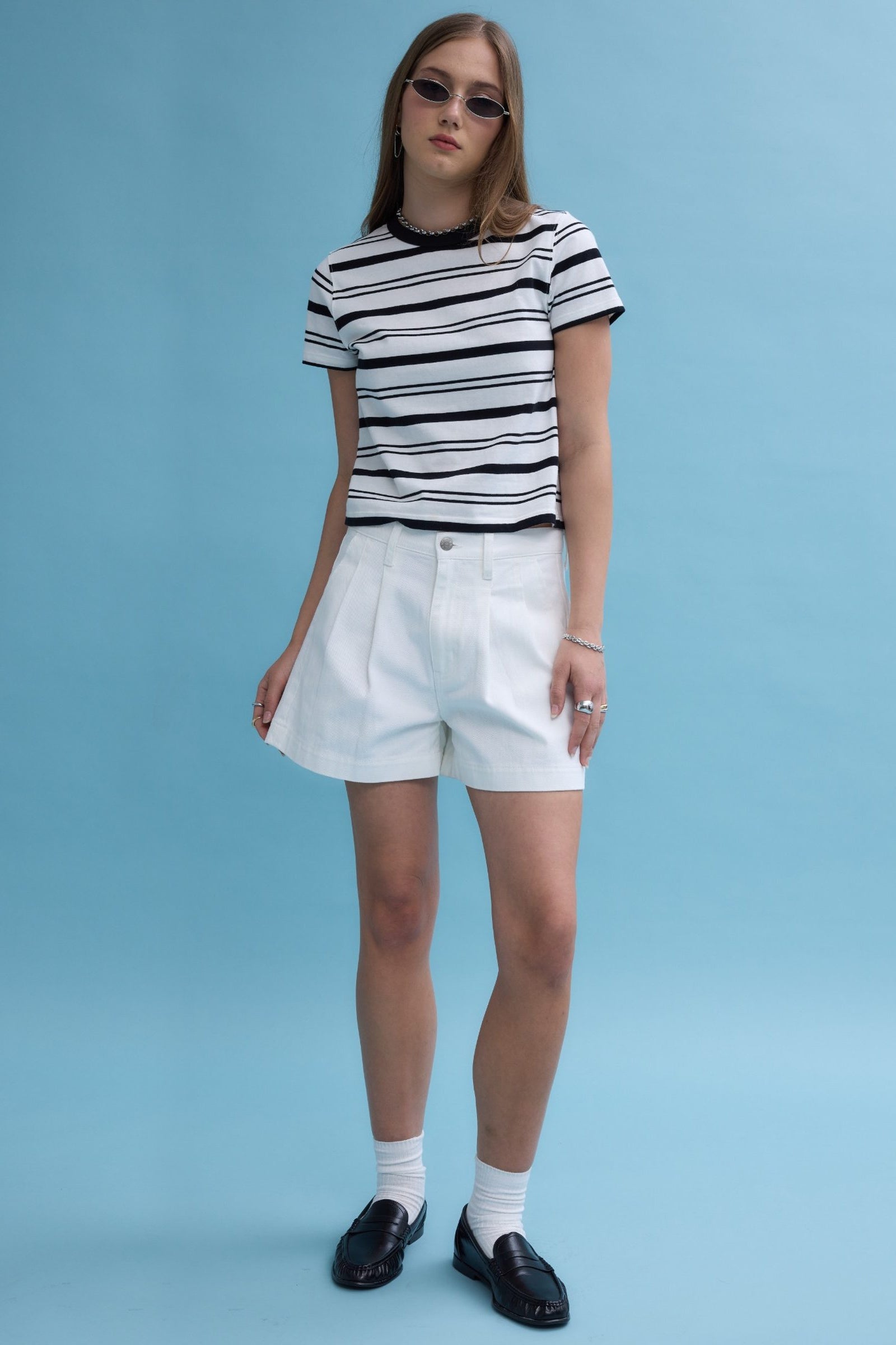 Coronado Pleated Short in Lamb – Daze Denim