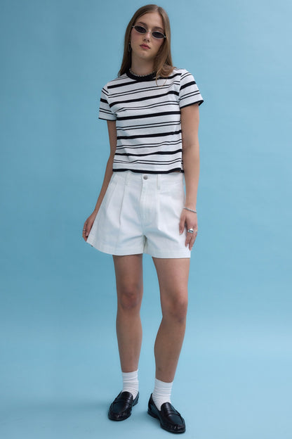 Coronado Pleated Short in Lamb