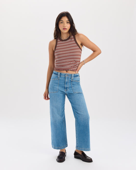 Valley Girl Wide Leg Ankle in Fave