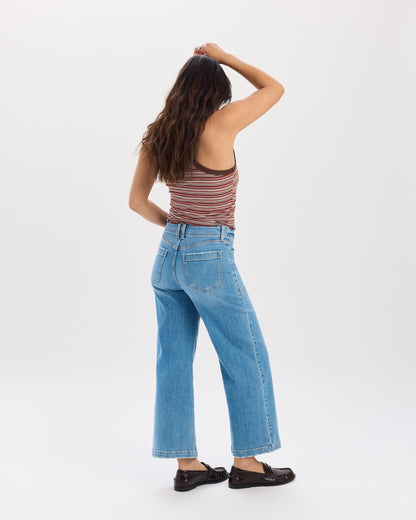Valley Girl Wide Leg Ankle in Fave
