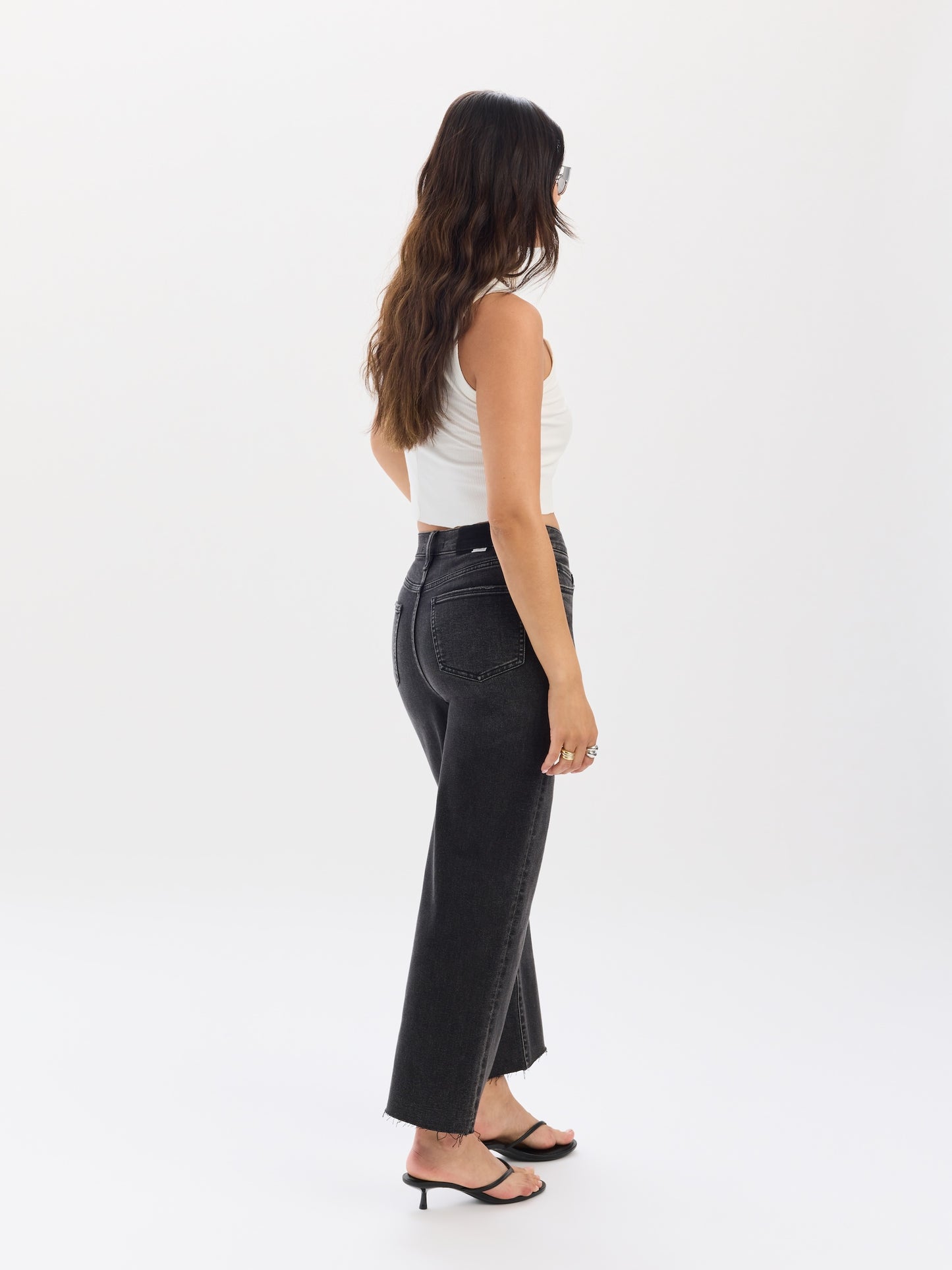 Pleaser High Rise Wide Ankle in Twilight