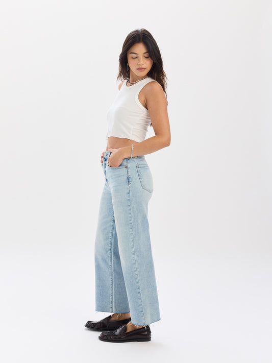 Pleaser High Rise Wide Ankle in Miracle