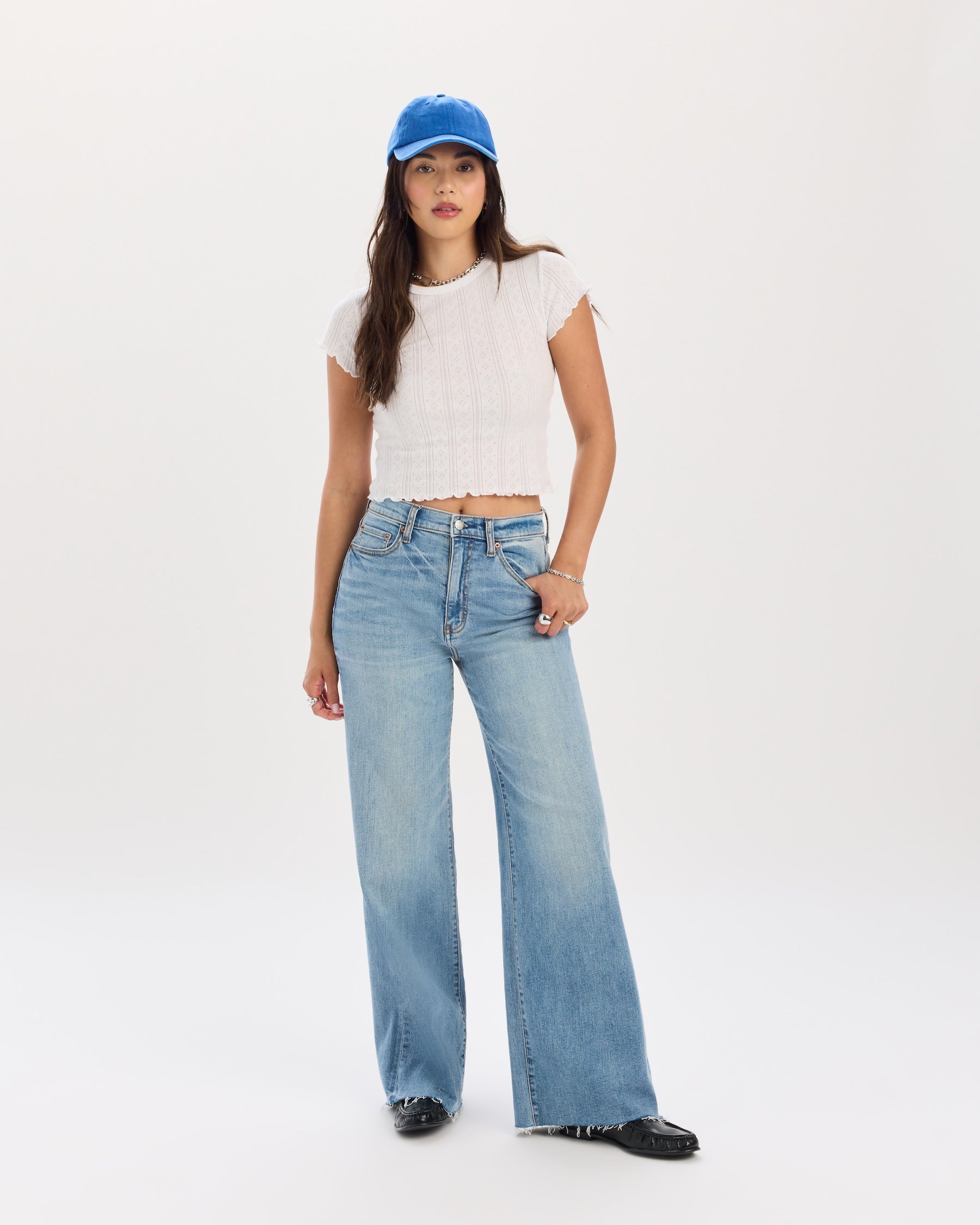 Far Out High Rise Wide in Fools Gold – Daze Denim