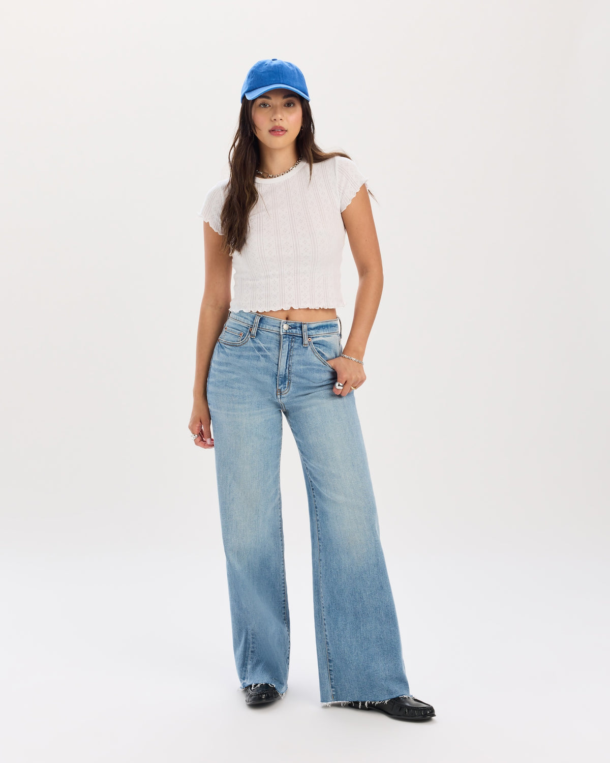 Far Out High Rise Wide in Fools Gold – Daze Denim