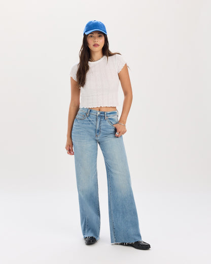 Far Out High Rise Wide in Fools Gold