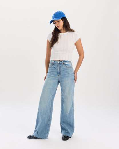 Far Out High Rise Wide in Fools Gold