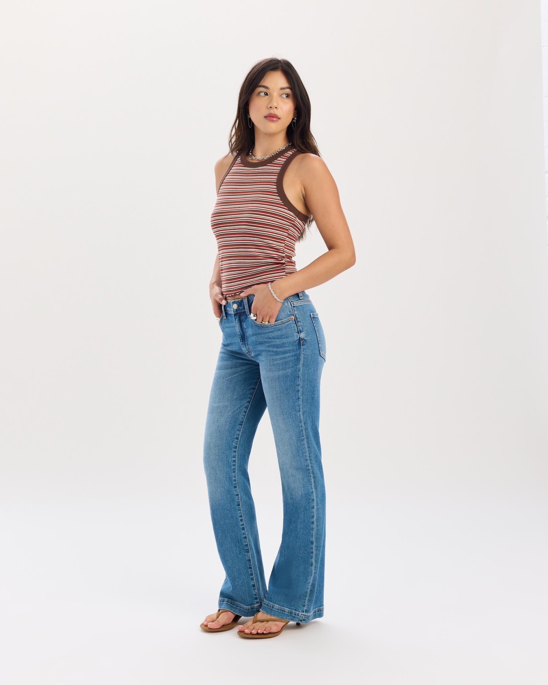 The Heart Breaker Mid Rise Flare in Text Me – Daze Denim