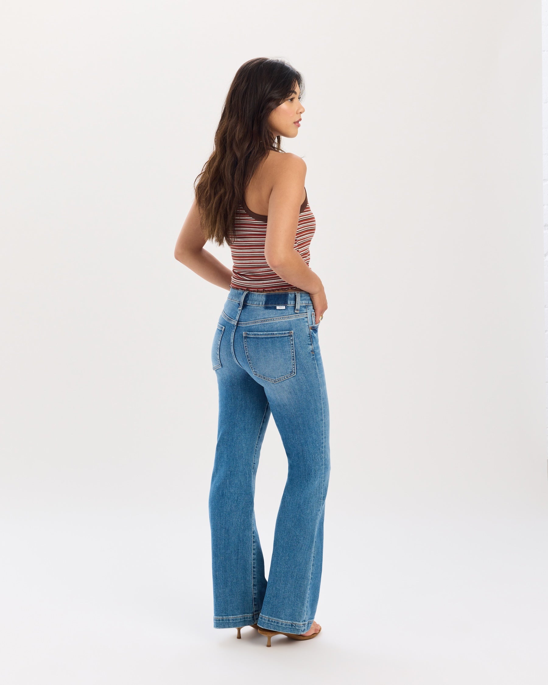 The Heart Breaker Mid Rise Flare in Text Me – Daze Denim