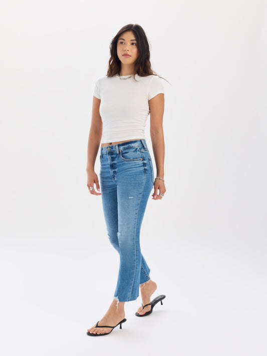 Shy Girl Crop Flare in Wide Awake Vintage