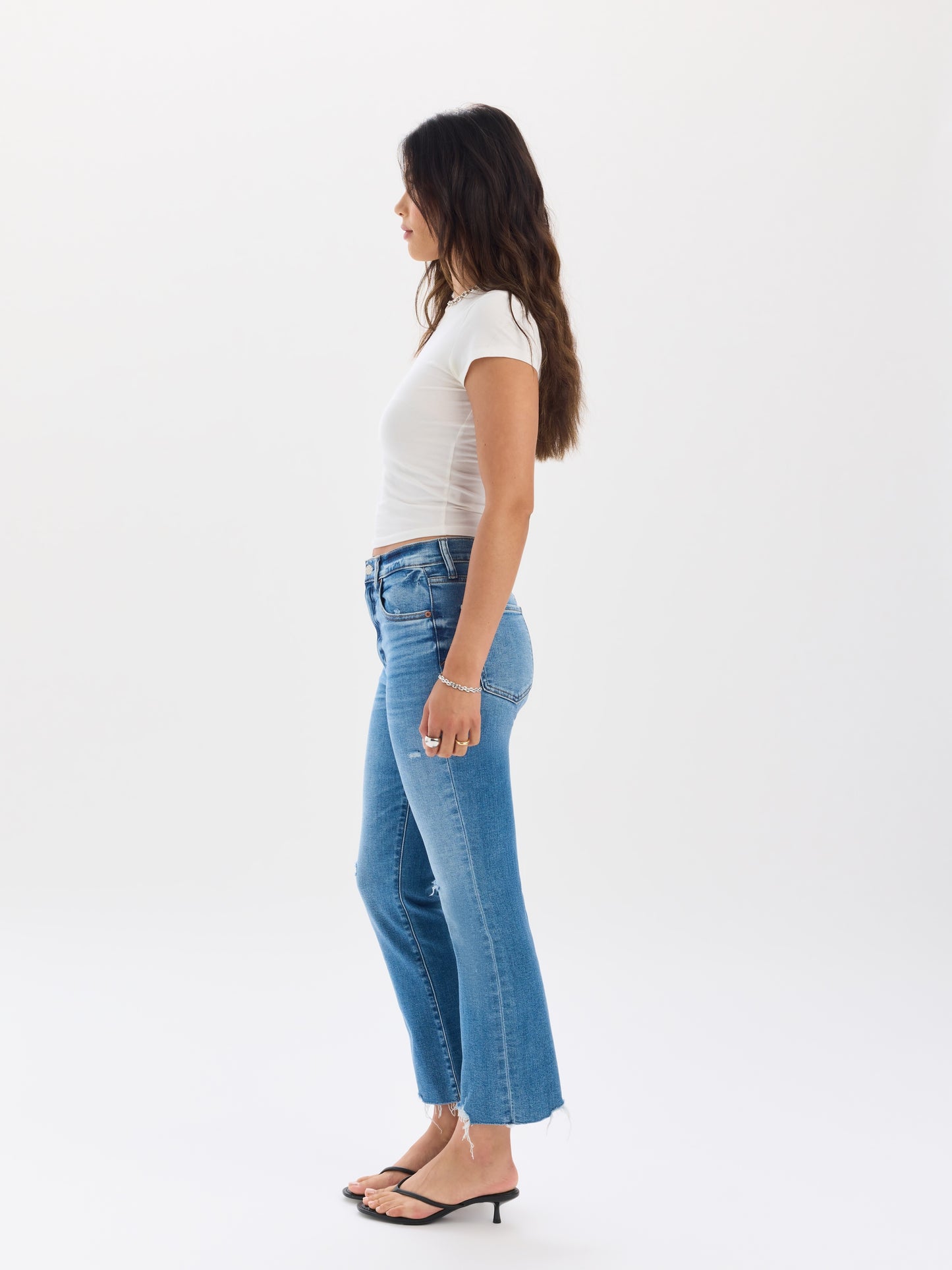 Shy Girl Crop Flare in Wide Awake Vintage