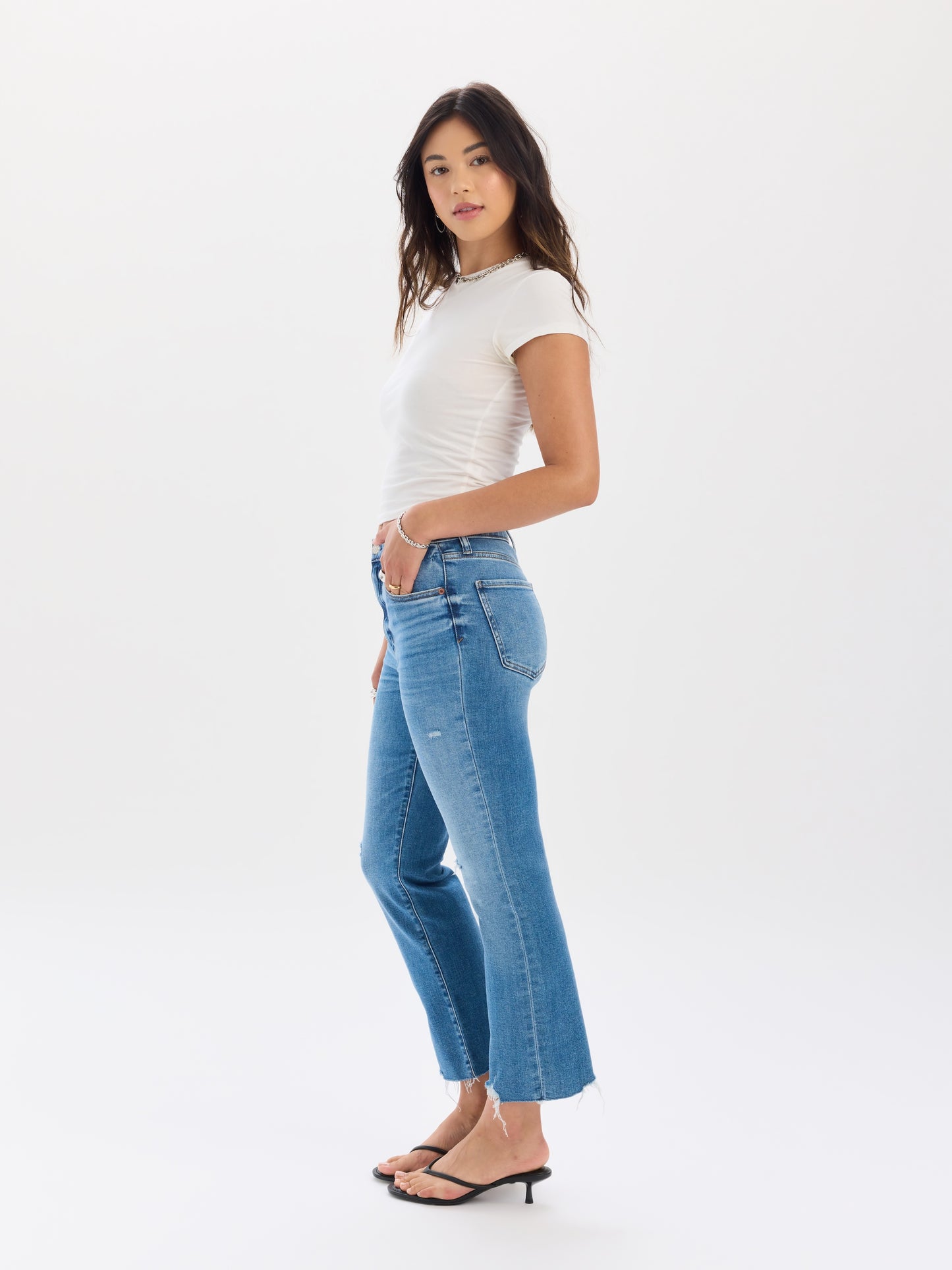 Shy Girl Crop Flare in Wide Awake Vintage