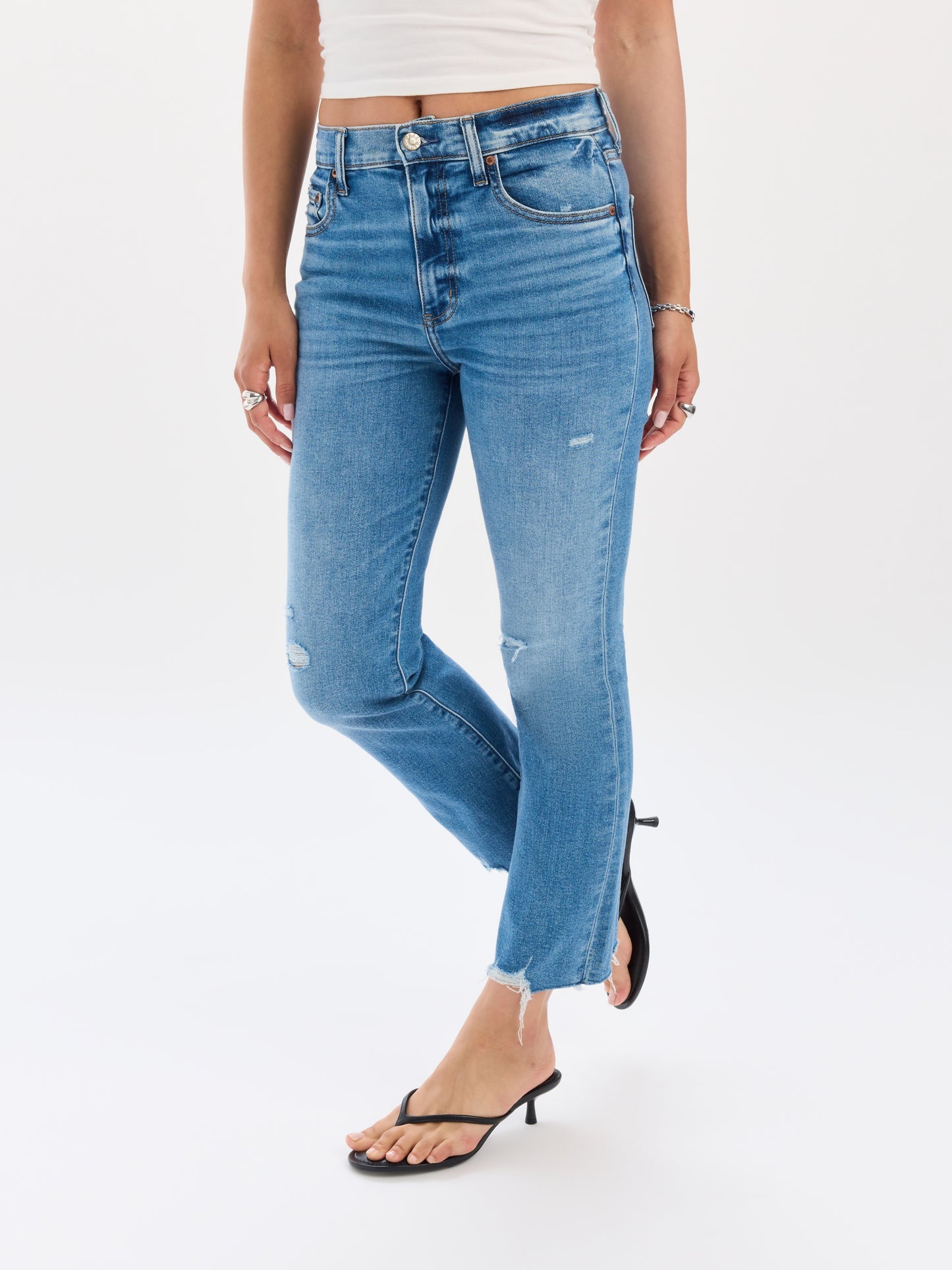 Shy Girl Crop Flare in Wide Awake Vintage