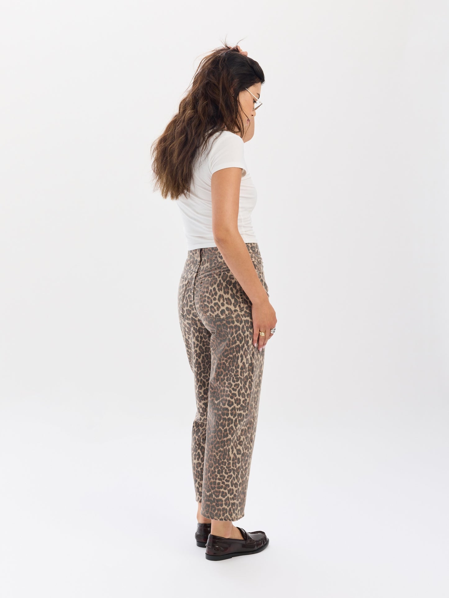 Westward High Rise Barrel Leg in Cool Cat