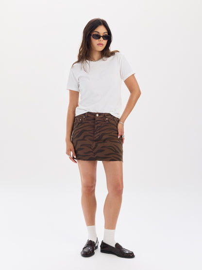 Malibu Mini Skirt in Desert Zebra