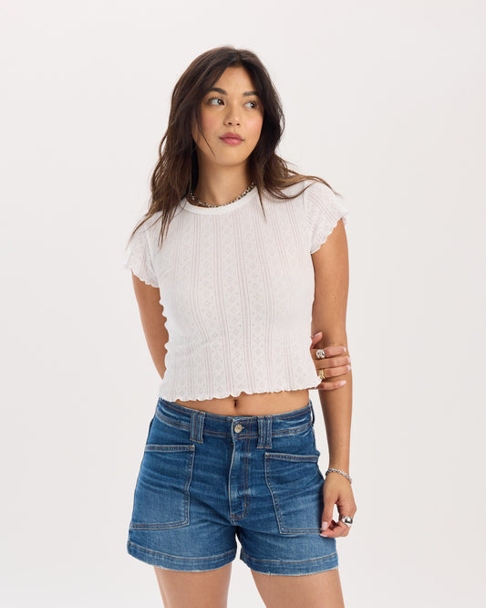 Lily Baby Tee in White Hot