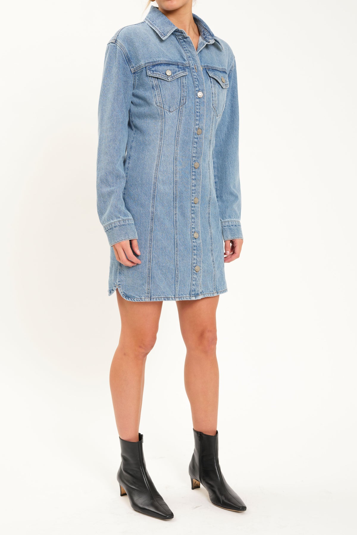 Dolly Denim Dress in That Girl